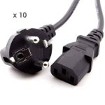 Lots de 10 câbles d'alimentation IEC C13